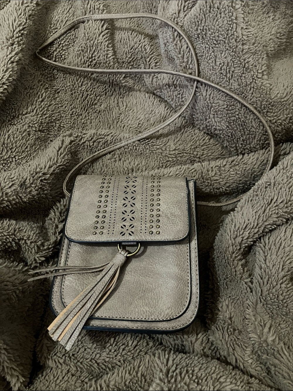 Women’s Crossbody Bag with Tassel Accent